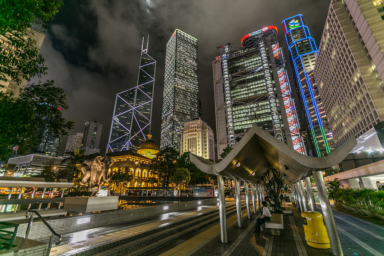 中环金融区夜景