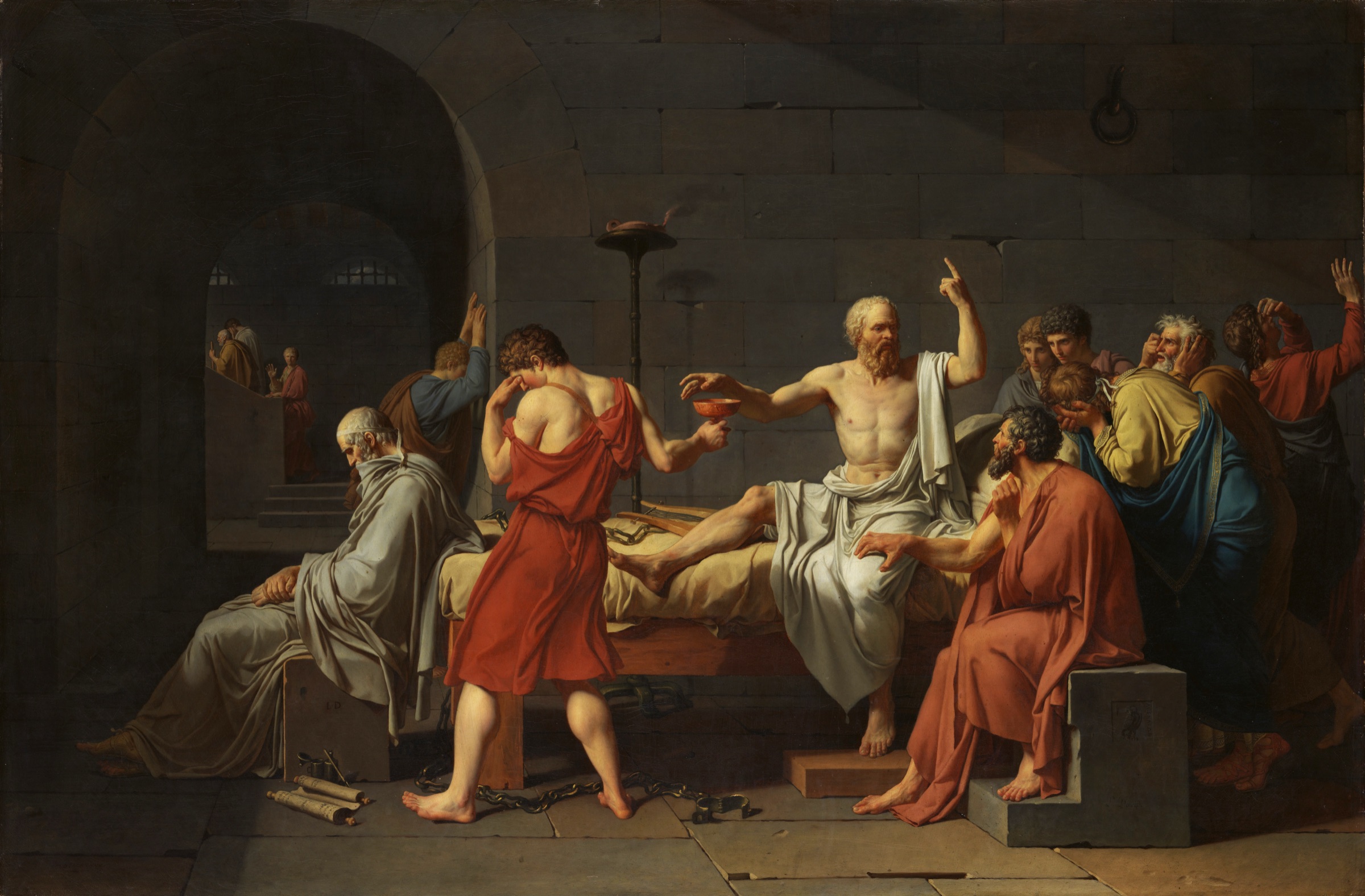 Jacques-Louis David《苏格拉底之死》1787