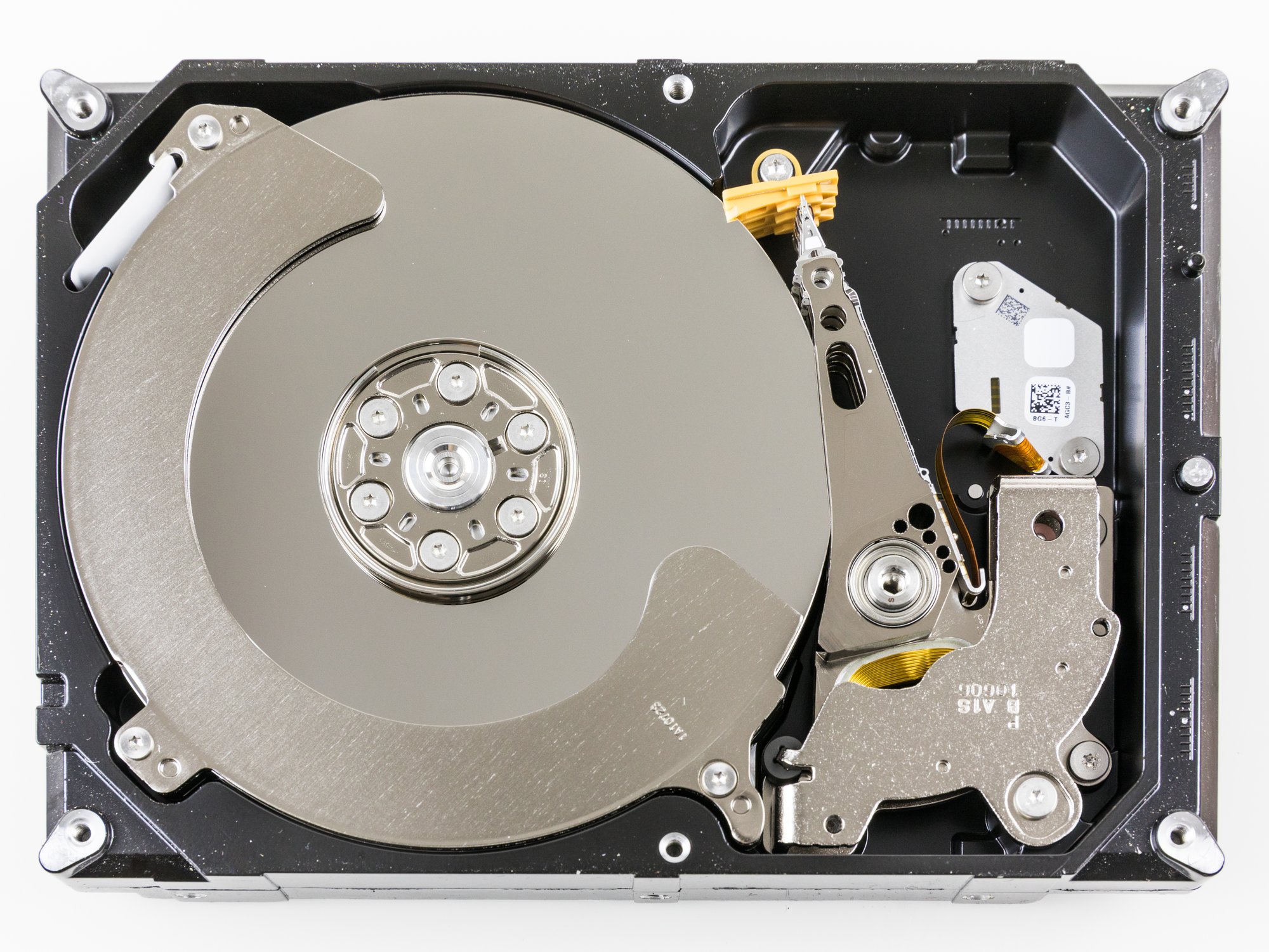 Seagate 机械硬盘内部盘片与磁头实拍